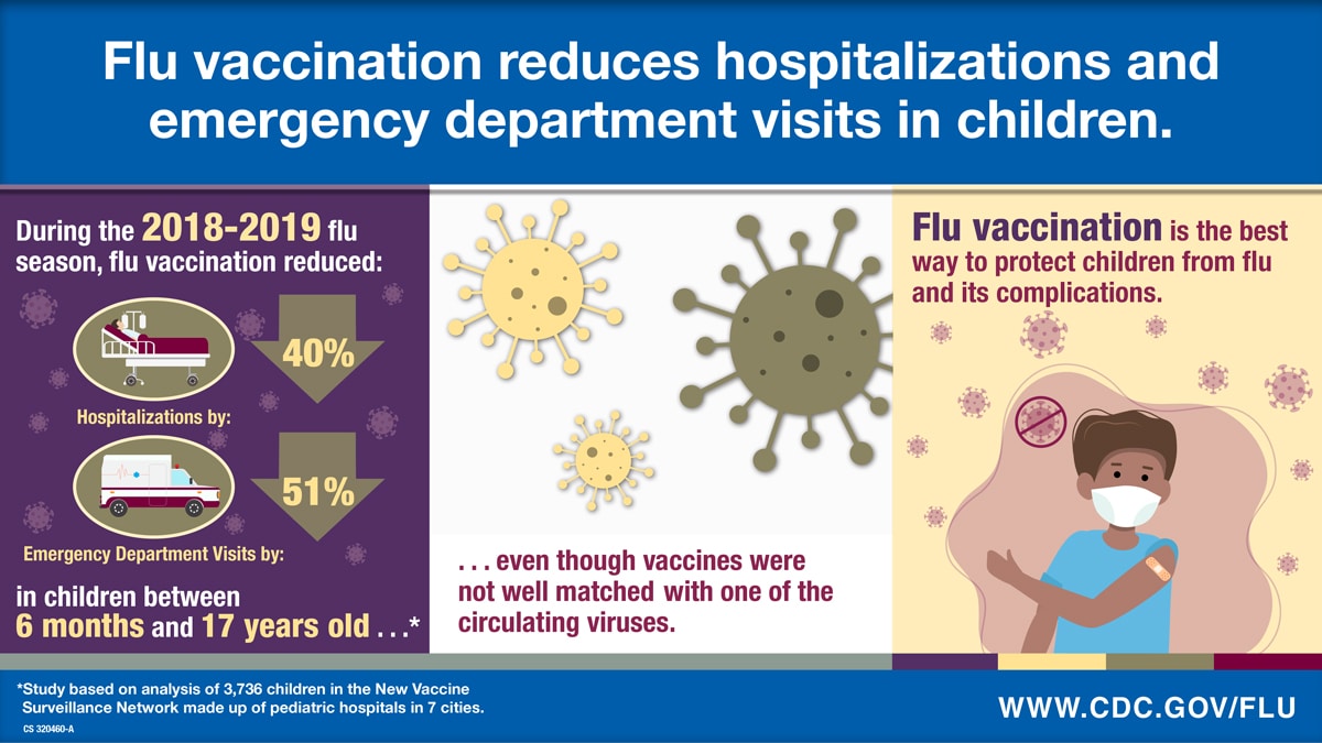 A flu vaccine reduces hospitalizations