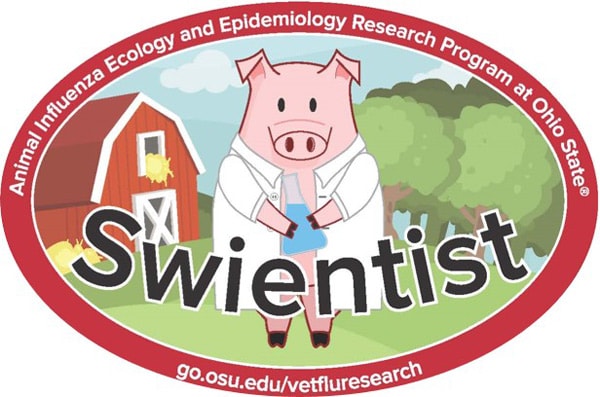 historieta swientist con la imagen de un cerdo con bata de laboratorio 