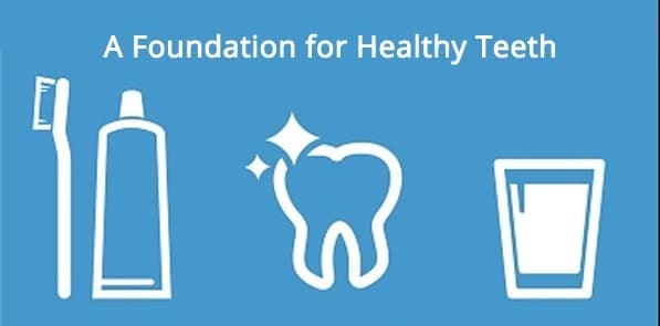 Water with fluoride builds a foundation for healthy teeth