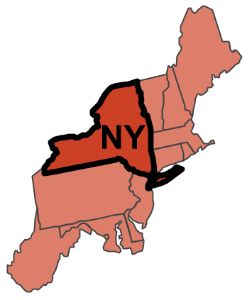 Map of the New York Food Safety CoE region