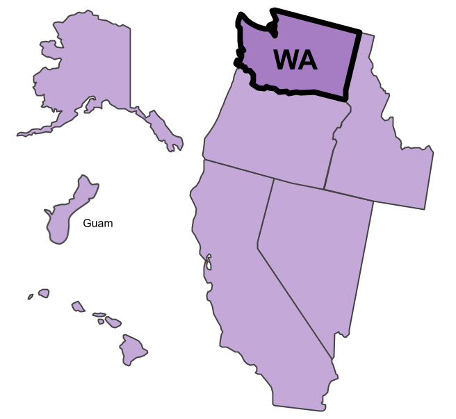 Map of the Washington Food Safety CoE region