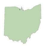 map of the state of Ohio
