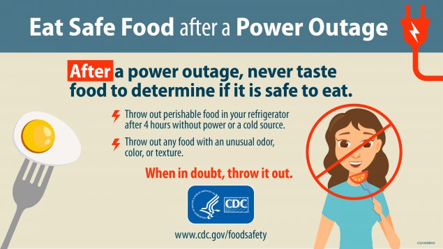 Eat Safe Food after a Power Outage - Don't taste food to determine if it is safe - Facebook