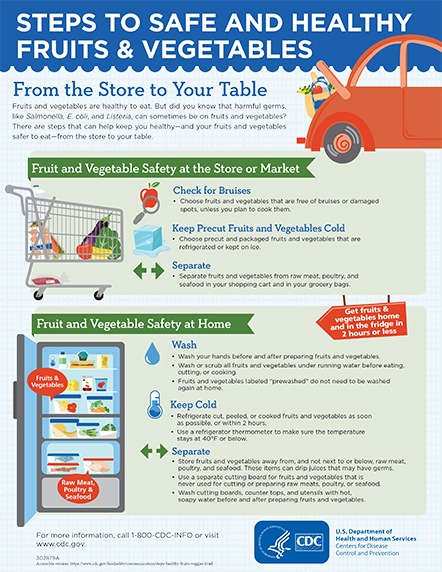 How To Store Fresh Fruits And Vegetables Chart