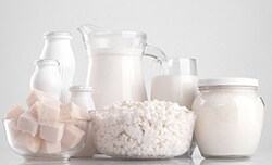 Productos lácteos: queso, leche y crema