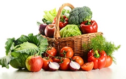 Grupo de frutas y verduras