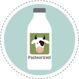 Choose pasteurized milk and dairy products