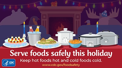 Buffet safety for cold and hot foods download social media image