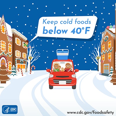 Holiday food safety twitter chat image message keep cold foods cold