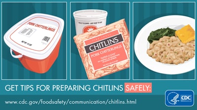Graphic of tips to preparing Chitlins safely