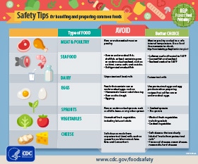 Safety tips for handling and preparing common foods PDF
