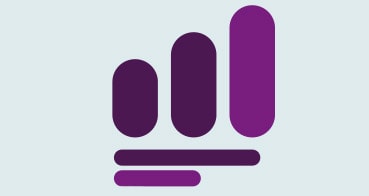 Illustration of a purple bar chart