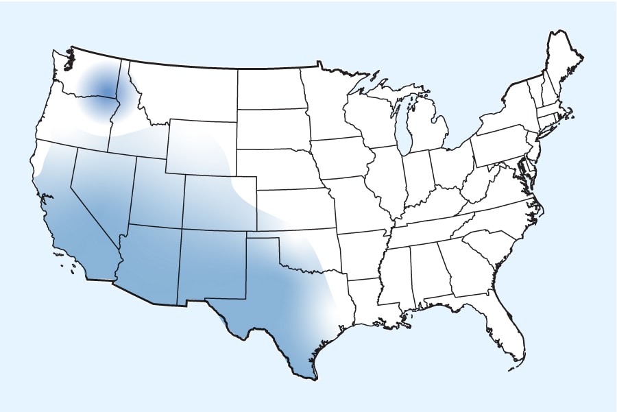 Image map of USA