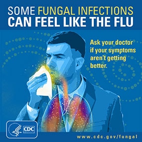 Download fungal infection graphic of man for social media