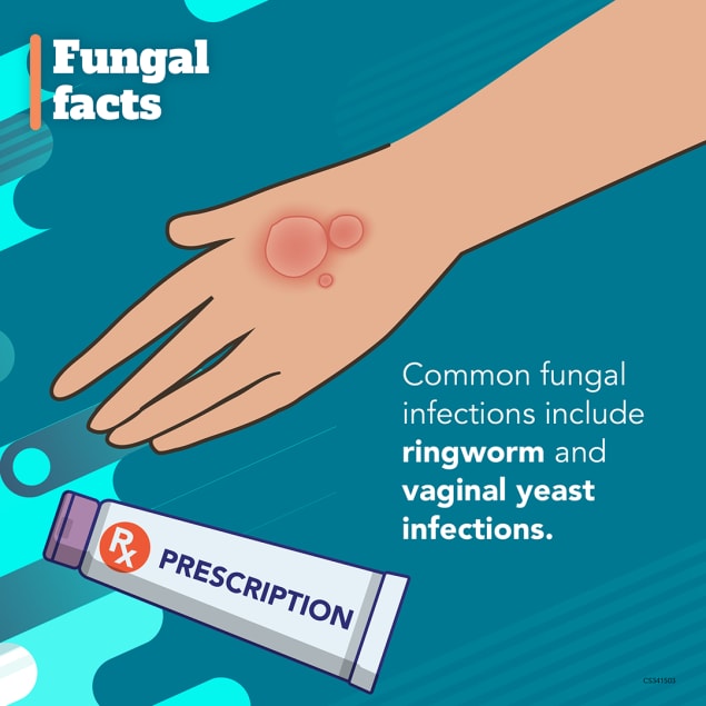 Fungal facts: Common fungal infections include ringworm and vaginal yeast infections.
