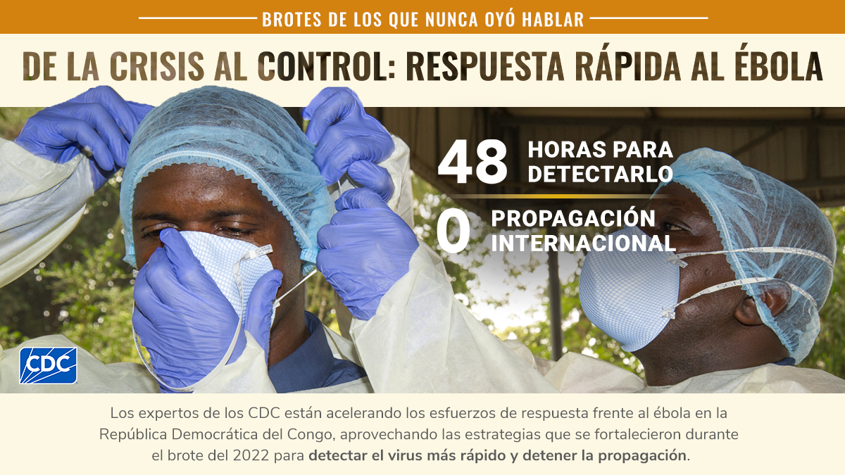 En el 2022, los expertos de los CDC en la Rep&uacute;blica Democr&aacute;tica del Congo ayudaron a detectar m&aacute;s r&aacute;pido el &eacute;bola y detener su propagaci&oacute;n, un marcado progreso desde la crisis ocurrida cuatro a&ntilde;os antes.
