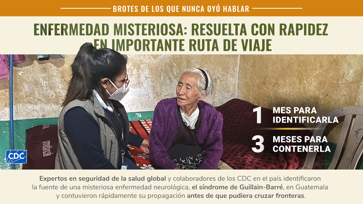 Expertos de los CDC identificaron y contuvieron rápidamente un brote de síndrome de Guillain-Barré en Guatemala.