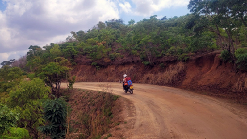 A rider heads to a remote area in Malawi to collect health samples for HIV viral load, early infant diagnosis, TB, and cervical cancer testing—ensuring timely transport to the hub for processing.