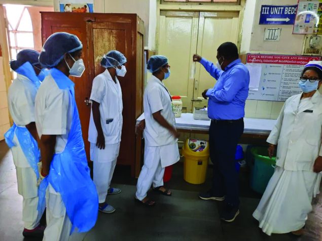 CDC supported training for lab scientists across India on antibiotic susceptibility testing for colistin using broth microdilution, Chandigarh, Punjab, 2018. Photo credit: CDC India office