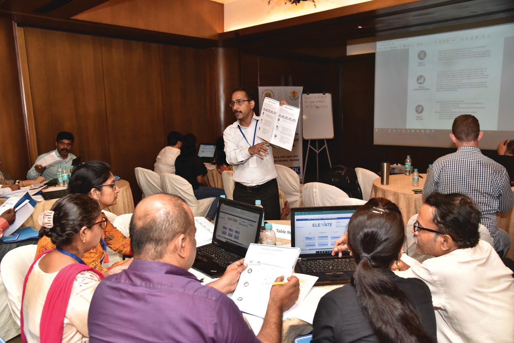 CDC staff trains the Mumbai district TB officers and data entry operators on ELEVATE