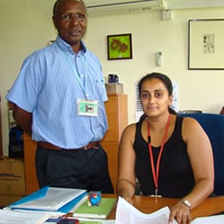 (left) Dr Simon Kariuki, (right) Dr Meghna Desai