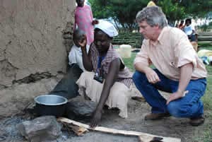 Jacob Moss, Director of the U.S. Cookstoves Initiatives at the Department of State, visiting households participating in the stud