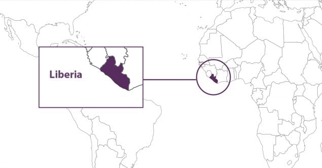 Liberia Map for Center for Global Health