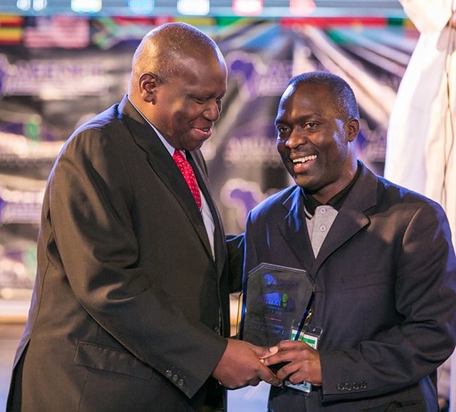 Fred Nsubuga, MD, one of the fellows receiving an award for 2nd runner up. 