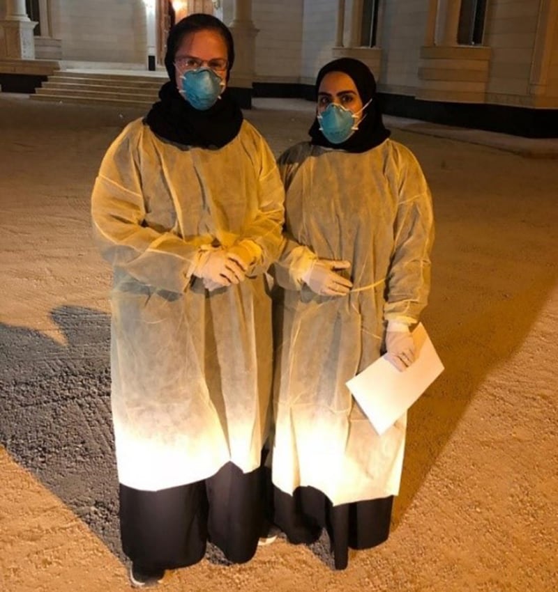 Joanna Gaines (left) and FETP resident Fatimah Alghawi (right) at a MERS investigation in Saudi Arabia.