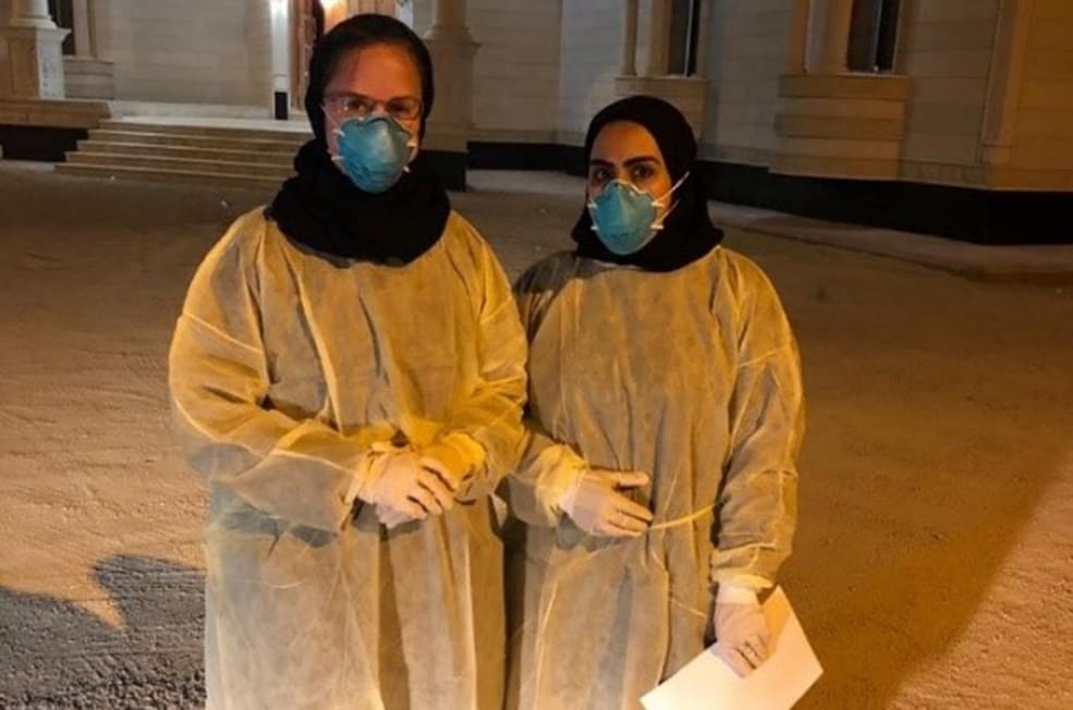 Joanna Gaines (left) and FETP resident Fatimah Alghawi (right) at a MERS investigation in Saudi Arabia.