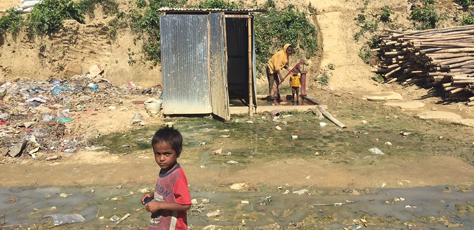 Water, sanitation, and hygiene issues pose health threats in the camp. Photo: Anu Rajasingham