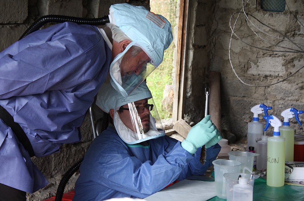 Disease detectives investigate a case of novel Orthopox virus in Georgia during early 2009. Photo: CDC