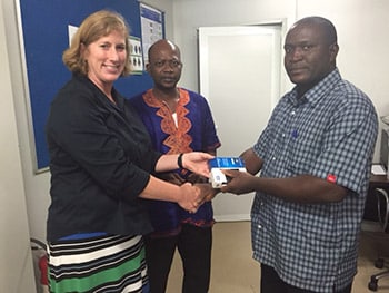 Formal CDC Ebola outbreak data handoff from CDC Sierra Leone to the Sierra Leone Ministry of Health and Sanitation during August 2016.