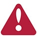 icon of warning triangle