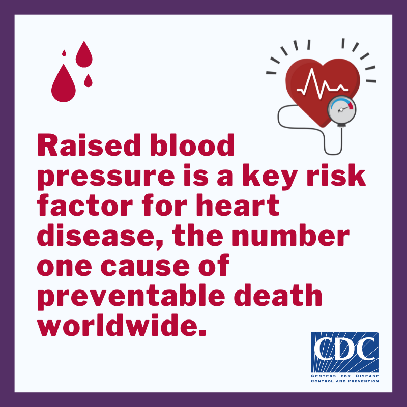 Raised blood pressure is a key risk factor for heart disease, the number one cause of preventable death worldwide