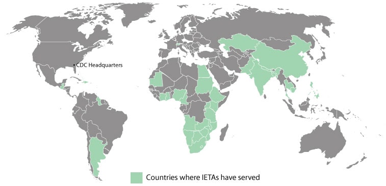 Map of where IETA's have served