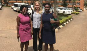 CDC staffer with colleagues from Ministry of Health. Uganda, 2017.