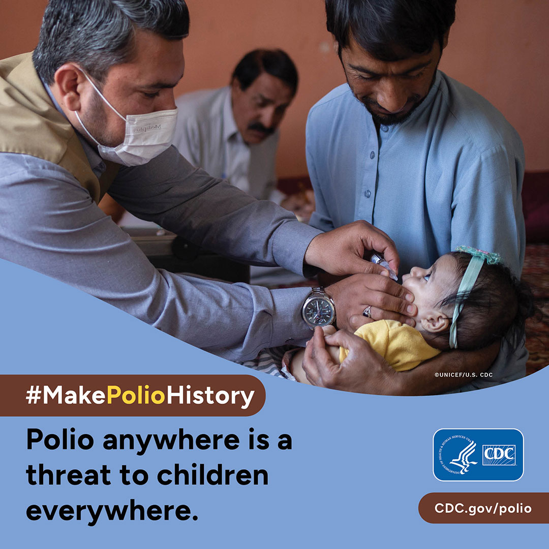 #MakePolioHistory. Polio anywhere is a threat to children everywhere . cdc.gov/polio