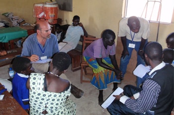 CDC scientist conducting consultation in South Sudan.