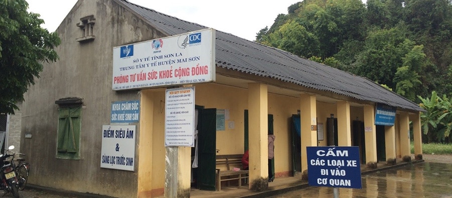 Outpatient clinic in Mai Son District, Son La Province, Vietnam.