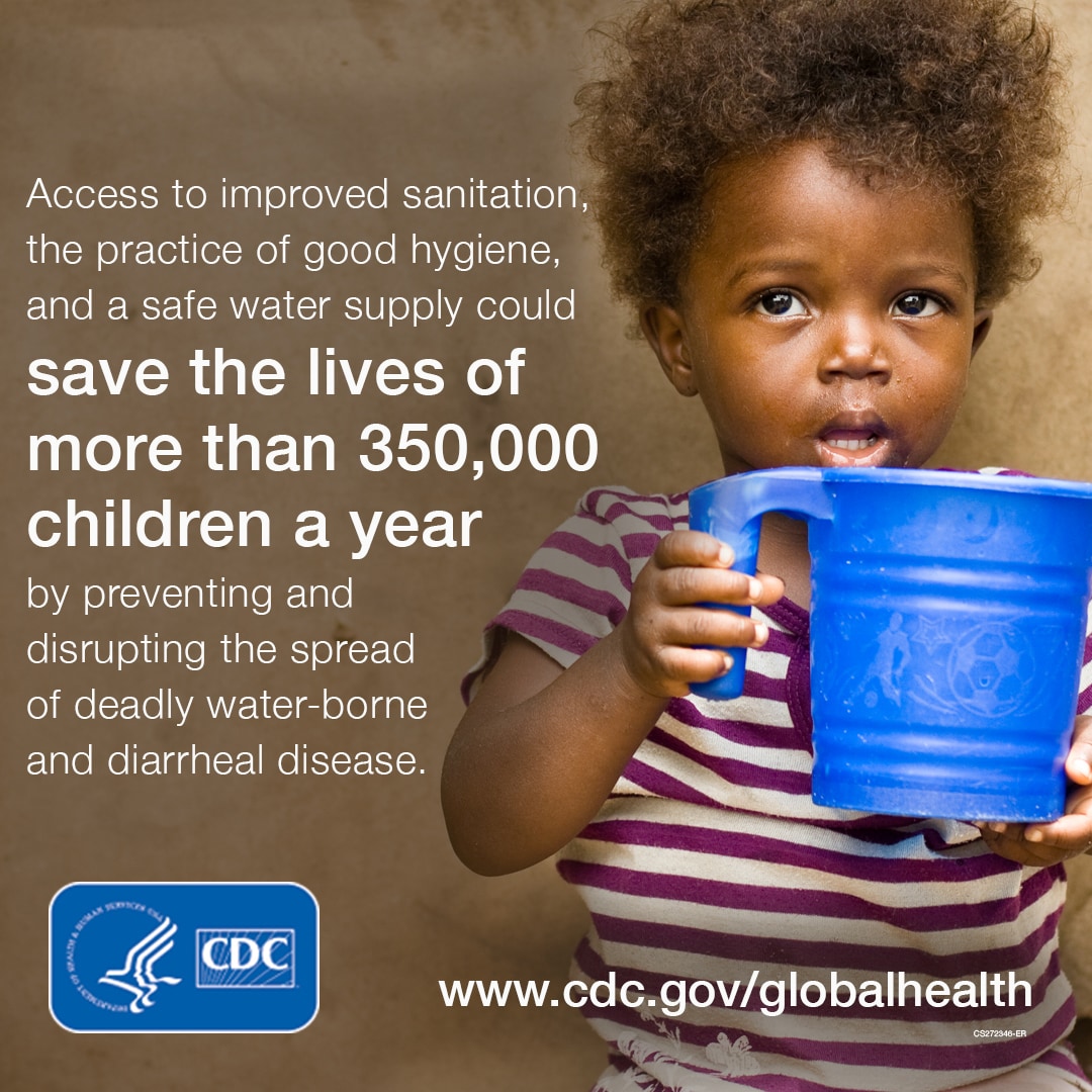 Access to improved sanitation, the practice of good hygiene, and a safe water supply could save the lives of more than 350,000 children a year