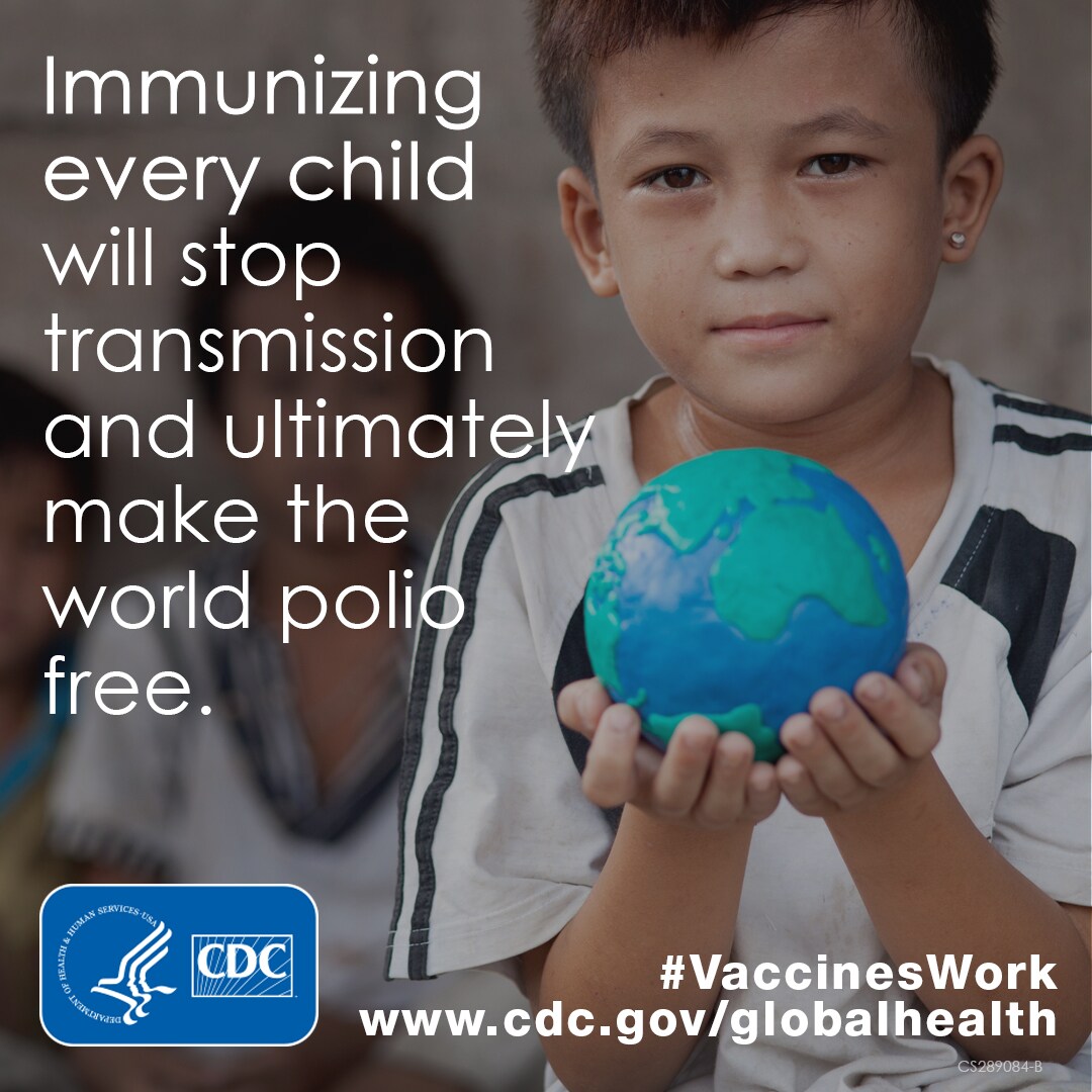 Immunizing every child will stop the transmission and ultimately make the world polio free.