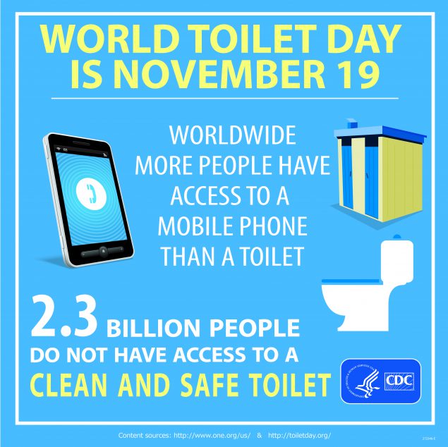 World Toilet Day is November 19. www.cdc.gov/globalhealth