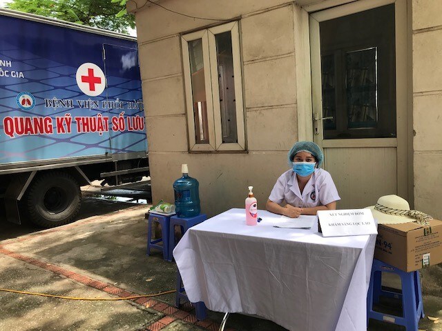 Tuberculosis case finding using the Double X strategy, at the Long Bien outpatient clinic, Vietnam. August 2020.
