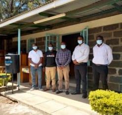 County staff with EOC staff outside EOC in Nakuru, Kenya. 
Photo credit: Tura Galgado

