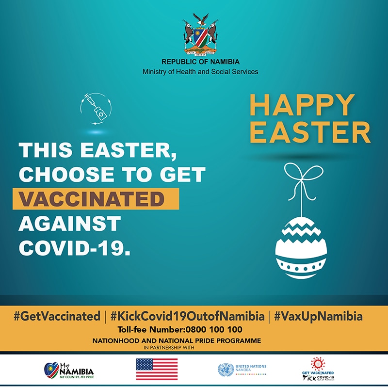 Namibia Easter vaccination message digital card