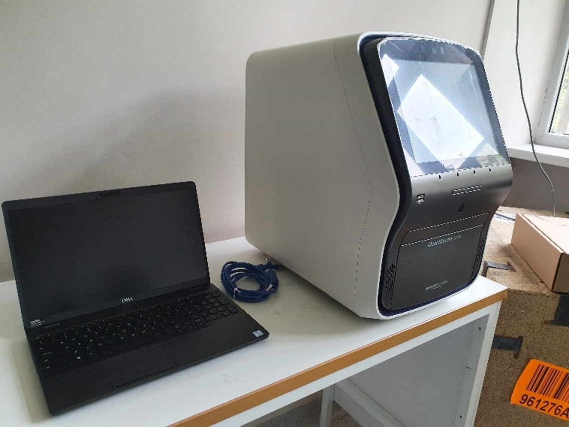 Photo of two computers for COVID-19 response which were donated to Kazakhstan from CDC.