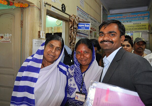 Dr. Arun More with colleagues at the rural hospital in Ter village, Maharashtra state, India.