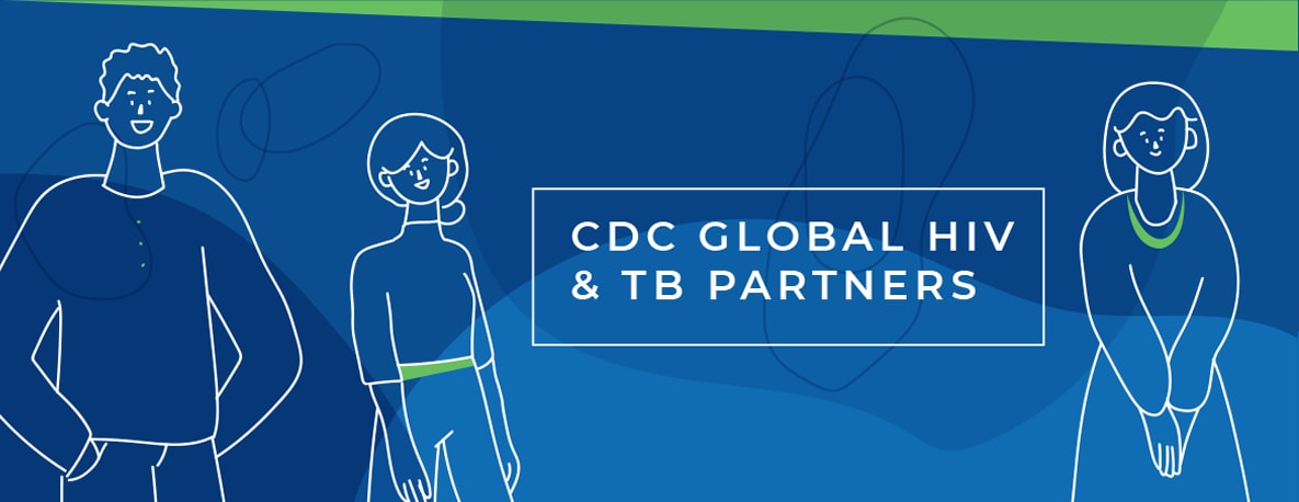 CDC Global HIV ad TB Partners. Illustration of three people smiling
