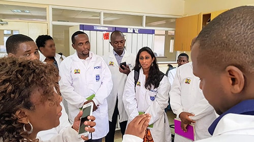CDC staff visiting a Kenyan lab